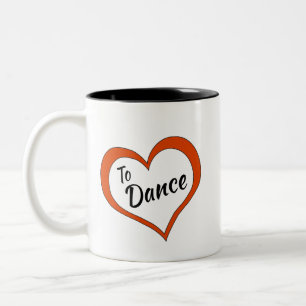 Koffie Mok houdt van dans design met hart
