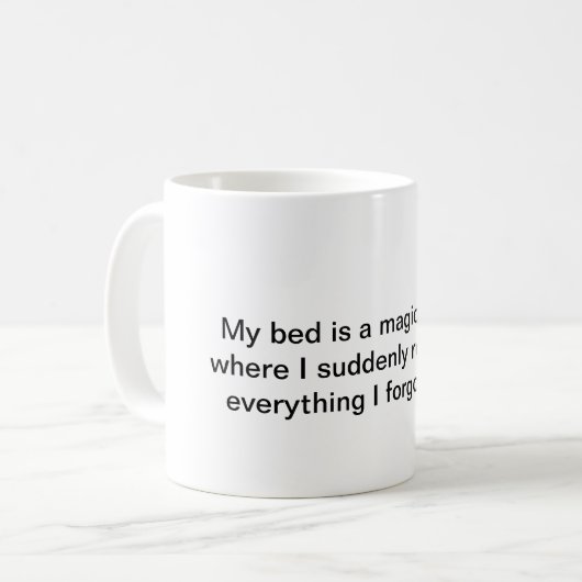 Koffie mok humor (Voorkant links)