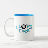 Koffie Mok I Love Cats Schattige Design (Links)
