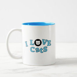 Koffie Mok I Love Cats Schattige Design