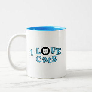 Koffie Mok I Love Cats Schattige Design