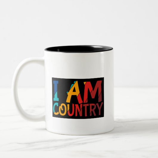 Koffie Mok Ik ben Country design (Links)