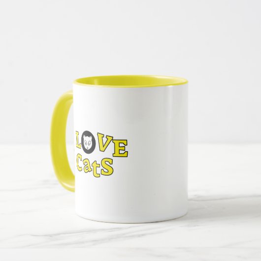 Koffie Mok Ik hou van het ontwerp van de kat (Voorkant links)