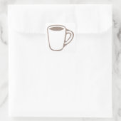 Koffie Mok Illustratie Vierkante Sticker (Tas)