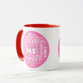 Koffie mok in meerdere talen (Voorkant links)