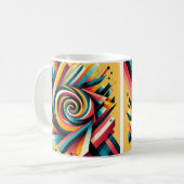 Koffie Mok - Kleurrijk spiraal geometrisch ontwerp (Voorkant links)