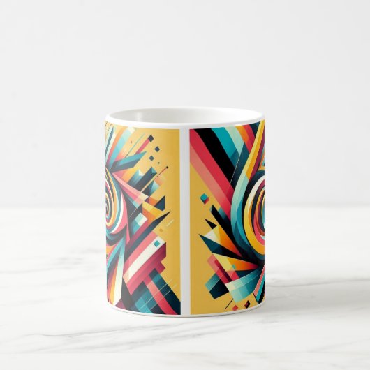 Koffie Mok - Kleurrijk spiraal geometrisch ontwerp (Center)