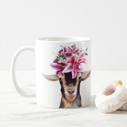 Koffie-Mok Lily de geit Koffiemok (Met donut)