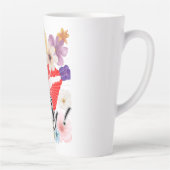 Koffie mok: Lippen en bloemen Latte Mok (Rechts)