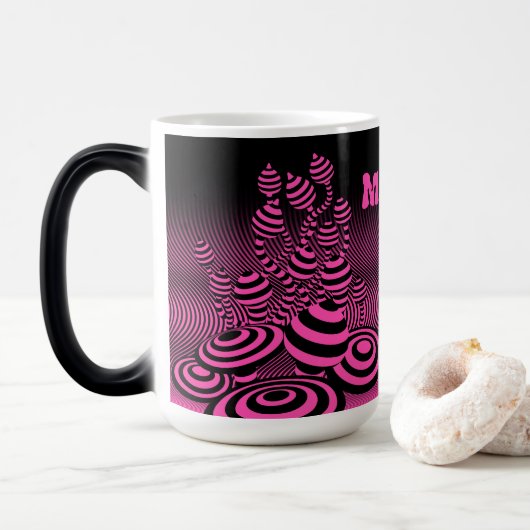 Koffie Mok Magische paddenstoel geometrische morph (Met donut)