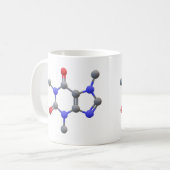 Koffie-Mok met 3D-moleculaire structuur van cafeïn Koffiemok (Voorkant links)