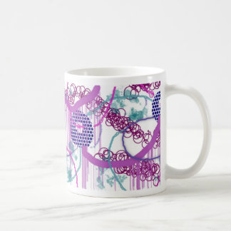 Koffie Mok met Abstract Paarse design