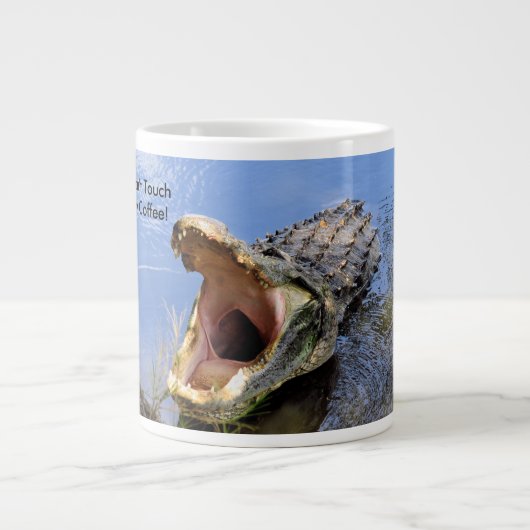Koffie-Mok met Alligator Growl Grote Koffiekop (Voorkant)