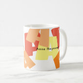 Koffie Mok met Big Color Initialen (Voorkant rechts)