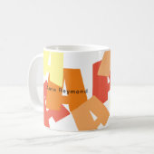 Koffie Mok met Big Color Initialen (Voorkant links)