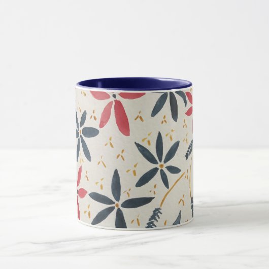 Koffie-mok met bloemontwerp mok (Midden)