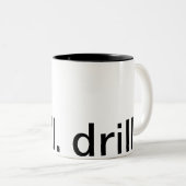 Koffie-Mok met boorontwerp. Tweekleurige Koffiemok (Voorkant rechts)