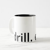 Koffie-Mok met boorontwerp. Tweekleurige Koffiemok (Voorkant links)