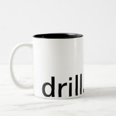 Koffie-Mok met boorontwerp. Tweekleurige Koffiemok (Links)