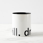 Koffie-Mok met boorontwerp. Tweekleurige Koffiemok (Center)