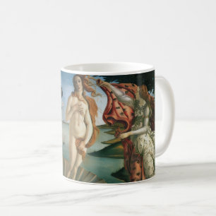 Koffie mok met Botticellis Venus schilderij