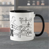 Koffie-Mok met carpenter-illustratie Mok