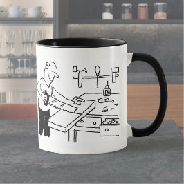 Koffie-Mok met carpenter-illustratie Mok