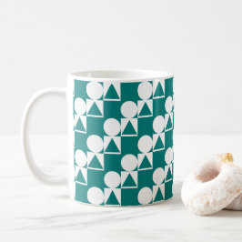 Koffie Mok met cirkel, driehoek en vierkant patroo