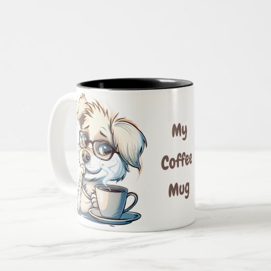 Koffie Mok met Cite puppies (Voorkant links)