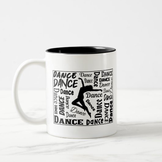 Koffie mok met Dance design erop. Je zult het leuk (Links)
