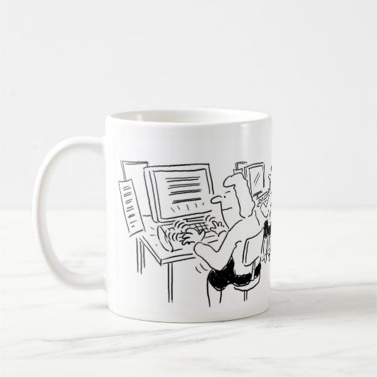 Koffie-Mok met Data Entry Word Processing Koffiemok (Links)