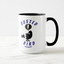 Koffie mok met de Busted Bird logo