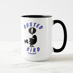 Koffie mok met de Busted Bird logo