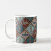 Koffie Mok met Dragonfly tegels Design (Links)