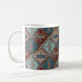 Koffie Mok met Dragonfly tegels Design