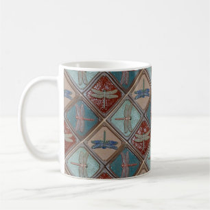 Koffie Mok met Dragonfly tegels Design