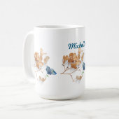 Koffie-mok met gedroogde bloemen koffiemok (Voorkant links)