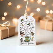 Koffie Mok met geesten Halloween Christmas Cadeaulabel