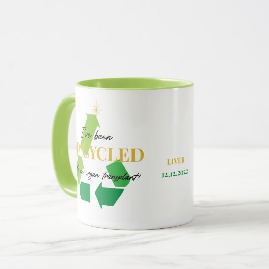  koffie-Mok met geüploade transplantatie Mok (Voorkant links)