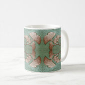 Koffie Mok met Gingko leaf Design (Voorkant rechts)