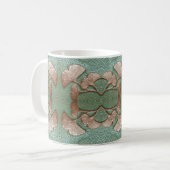 Koffie Mok met Gingko leaf Design (Voorkant links)