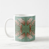 Koffie Mok met Gingko leaf Design (Links)