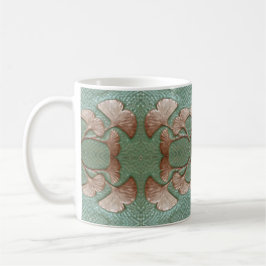 Koffie Mok met Gingko leaf Design