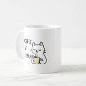 Koffie mok met grappige quote (Voorkant links)