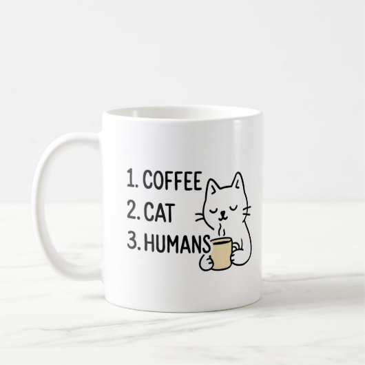 Koffie mok met grappige quote (Links)