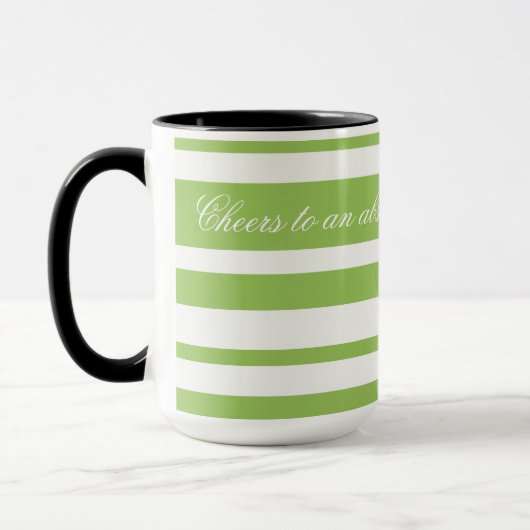Koffie Mok met groene strepen (Links)