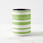 Koffie Mok met groene strepen (Midden)