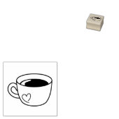 Koffie-Mok met harteluchtlogo krijg één gratis Rubberstempel (Gestempeld)