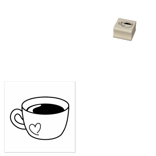 Koffie-Mok met harteluchtlogo krijg één gratis Rubberstempel (Gestempeld)