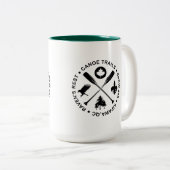 Koffie mok met Kano Trails Crossed Paddles (Voorkant rechts)